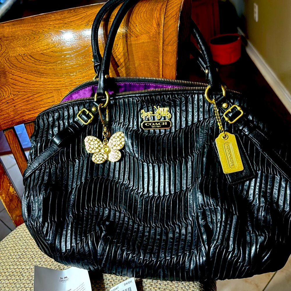 Coach bag black leather